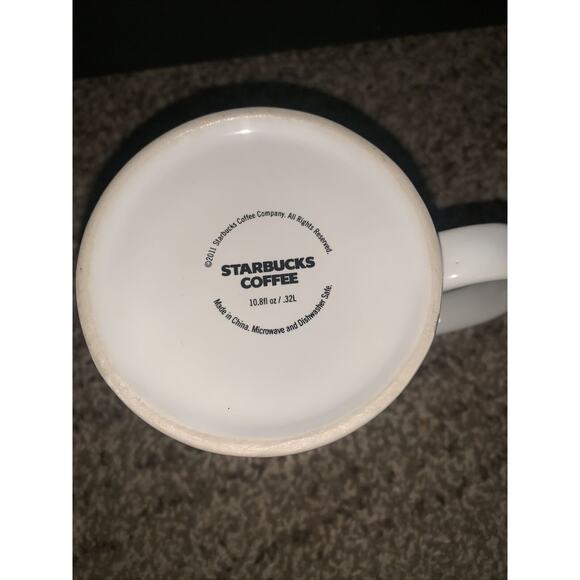 Starbucks MERMAID Coffee Tea Mug Classic Cup 10.8 oz White Green Siren 2011 - Picture 5 of 5